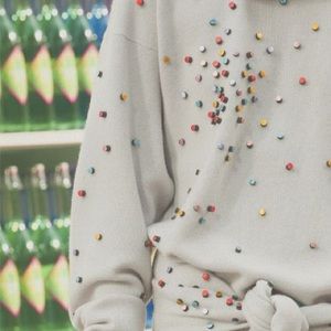 Chanel Sweater with 3D colorful dots size 40